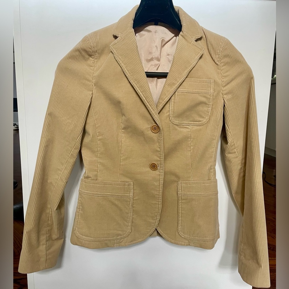 Theory Camel/Tan Corduroy Blazer (US 0)